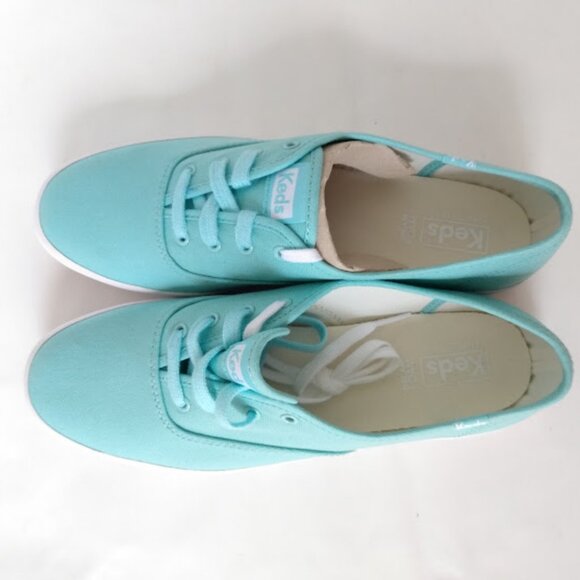 KEDS Women's Champion Core Canvas Shoes Aqua Size 9 - Picture 8 of 12